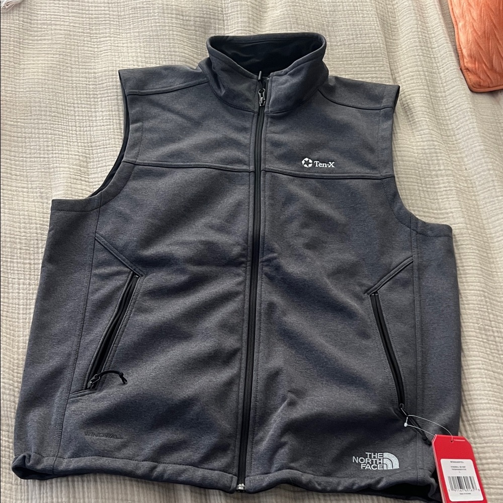 The North Face Men's Charcoal Ridgewall Soft Shell Vest Large